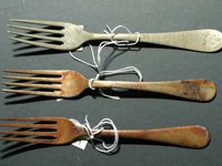 tarnished forks in a row