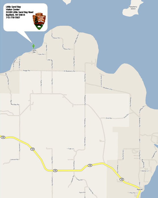 Little Sand Bay map