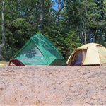 Two tents at Presque Isle