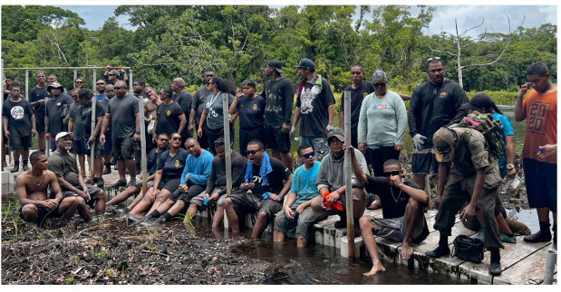 Staff from the Denver Service Center and Palau's national park met to discuss the project.