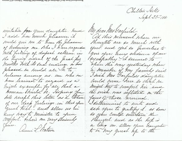 handwritten note dated September 28, 1881