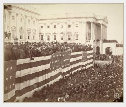 a crowd of people in Washington, D.C. at Presidenr Garfield's inauguration