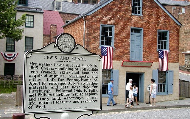 lewis and clark interpretive sign in harpers ferry, wv