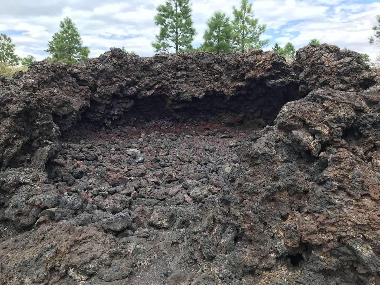 Photo of a volcanic landscape