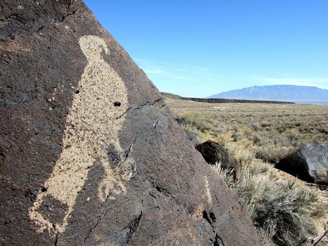 Bird-shaped petroglyph