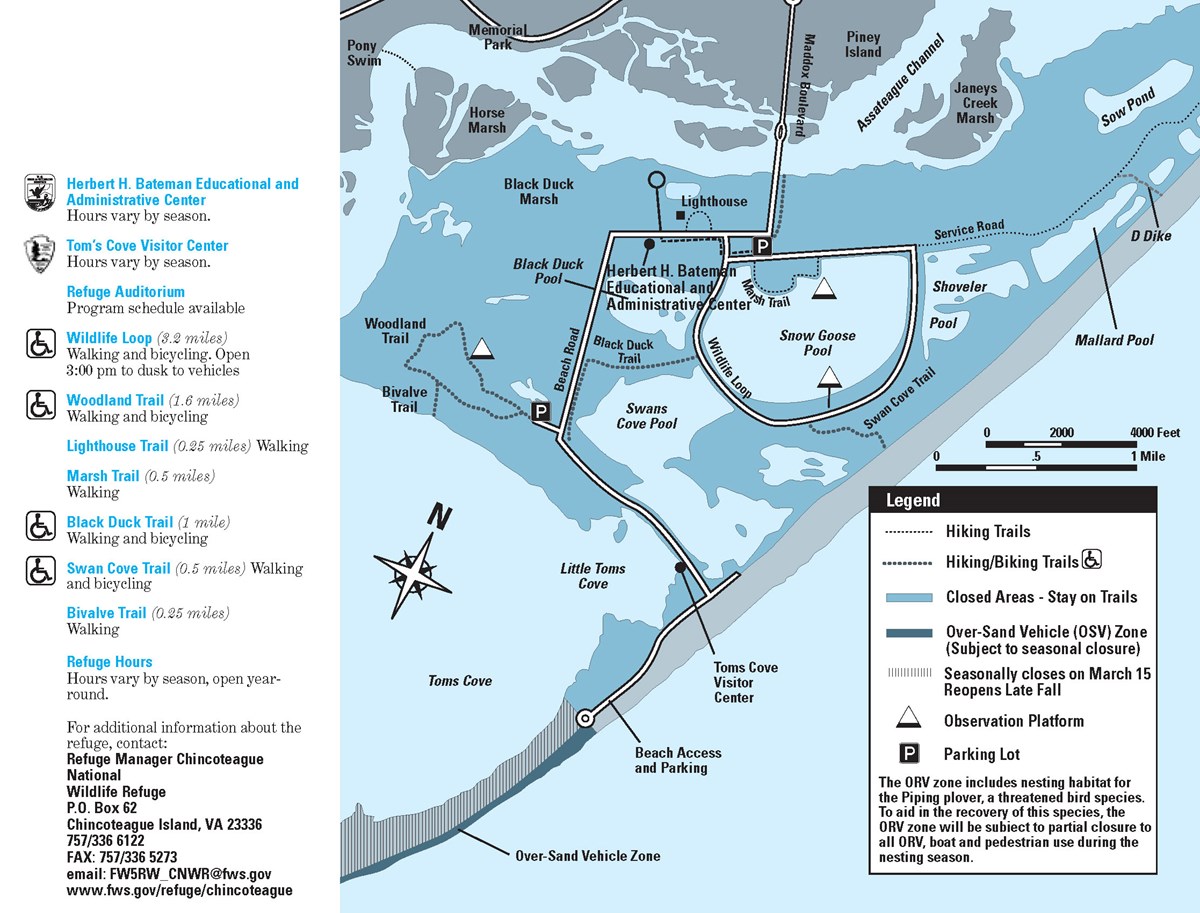 Virginia District Trail Map - Assateague Island National Seashore (u.s 