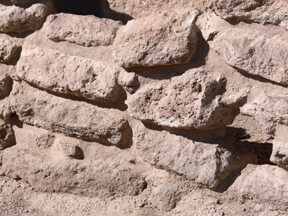 block wall with mud mortar