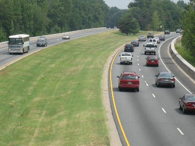 a picture of vehicles traveling the Baltimore Washington Parkway