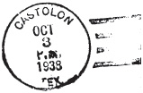 1938 postmark from the Castolon post office 1938 postmark from the Castolon post office