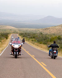 Motorcyles on park roads