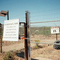 Entrance to park landfill