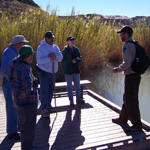 A ranger-guided activity on the Rio Grande Village Nature Trail