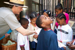 Park ranger conducting an educational field trip