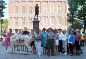 Teachers with Park Ranger Julia Mize during 2006 summer teacher institute.