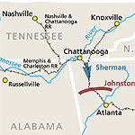 The 1864 Battles of Brices Cross Roads and Tupelo are related to the Atlanta Campaign.