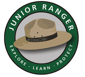 Junior ranger logo of ranger hat and the words