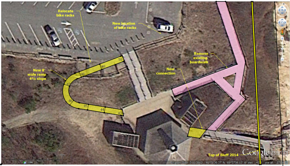 Nauset Light Beach Boardwalk Replacement - Aerial image of project area