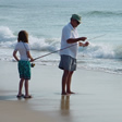 A member of the Cape Hatteras Anglers Club instructs a youngster during the park's 