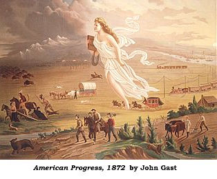 1872 Painting by John Gast of American Progress.