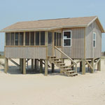A rental beach cottage or cabin in Cape Lookout National Seashore