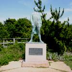 Statue of Admiral Comte deGrasse, commander of the French Fleet which fought back a British fleet trying to relieve General Cornwallis at Yorktown