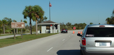 Entrance Station to Canaveral National Seashore's Playalinda Beach