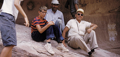 Secretary of the Interior Stewart Udall, Senator Frank Moss and family members visit the Needles area in 1961