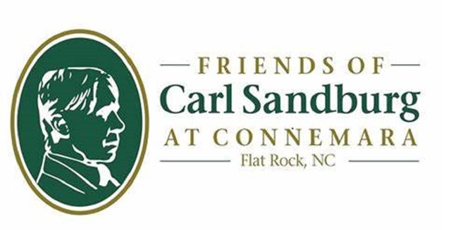 Logo of a profile cameo with words "Friends of Carl Sandburg at Connemara Flat Rock, NC