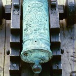 Early Spanish Bronze Cannons were emblazoned with the coats of arms of the Spanish King & Queen