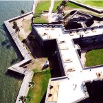 Square with diamond shaped bastions, the Castillo squats, ever vigilant,  on the shore of the Matanzas River.
