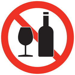 alcohol prohibited