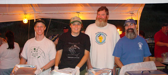 Bright, shiny ranger faces at 5 a.m. for the 50th annual Bat Flight Breakfast in 2007.