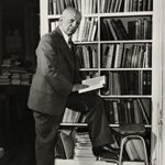 Carter G. Woodson in his library. NMAH Archive Center.