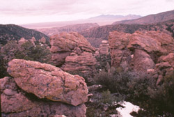 Inspiration point can be accessed from the Heart of Rocks trail, and offers an excellent view of the valleys below.