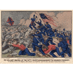 Image depicting soldiers of the 54th Massachusetts during the Civil War.