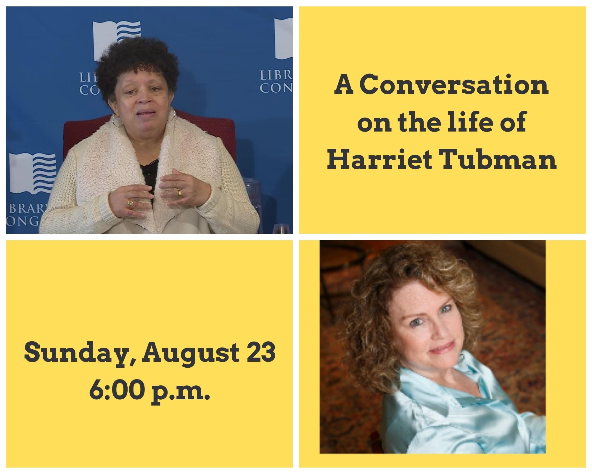 photo of Tina Martin Wyatt, the great-great-great-grandniece of Tubman and
Harriet Tubman biographer Kate Clifford Larson