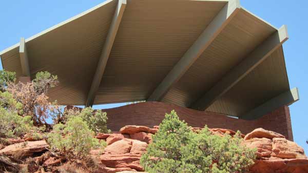 Book Cliffs Shelter viewed from below.