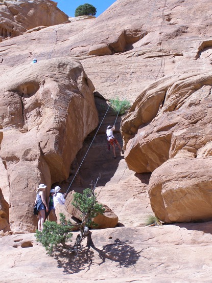 climbers in Monument Canyon