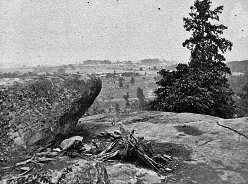 Little Round Top Then and Now Gettysburg National Military Park (U.S