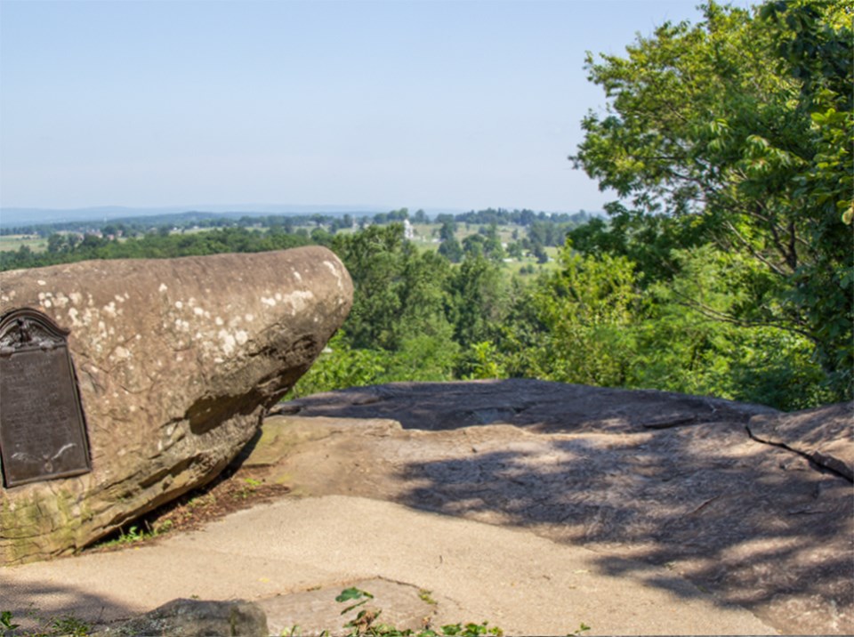 Little Round Top Then and Now Gettysburg National Military Park (U.S