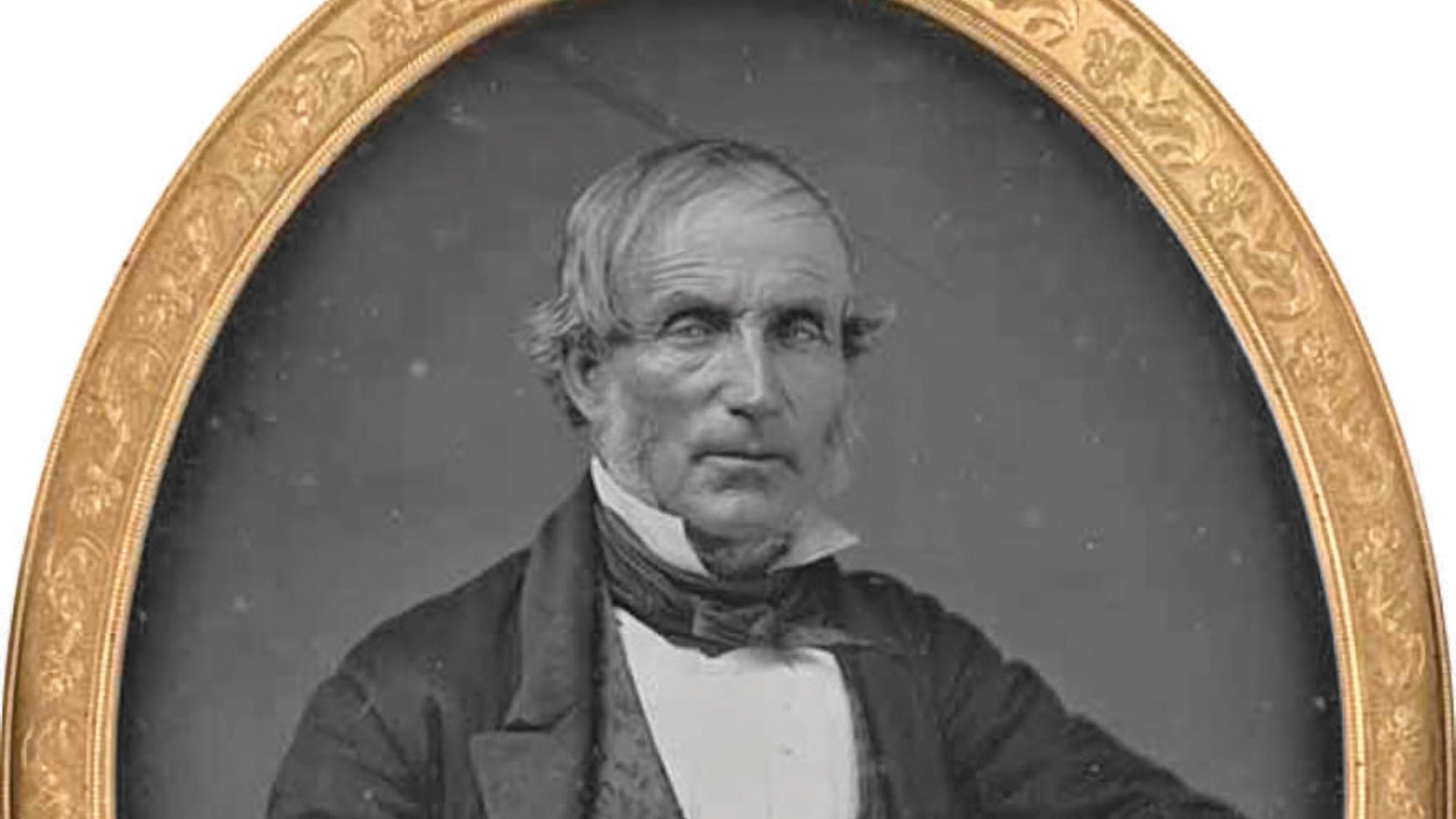 Oval portrait of William Richardson in a golden frame