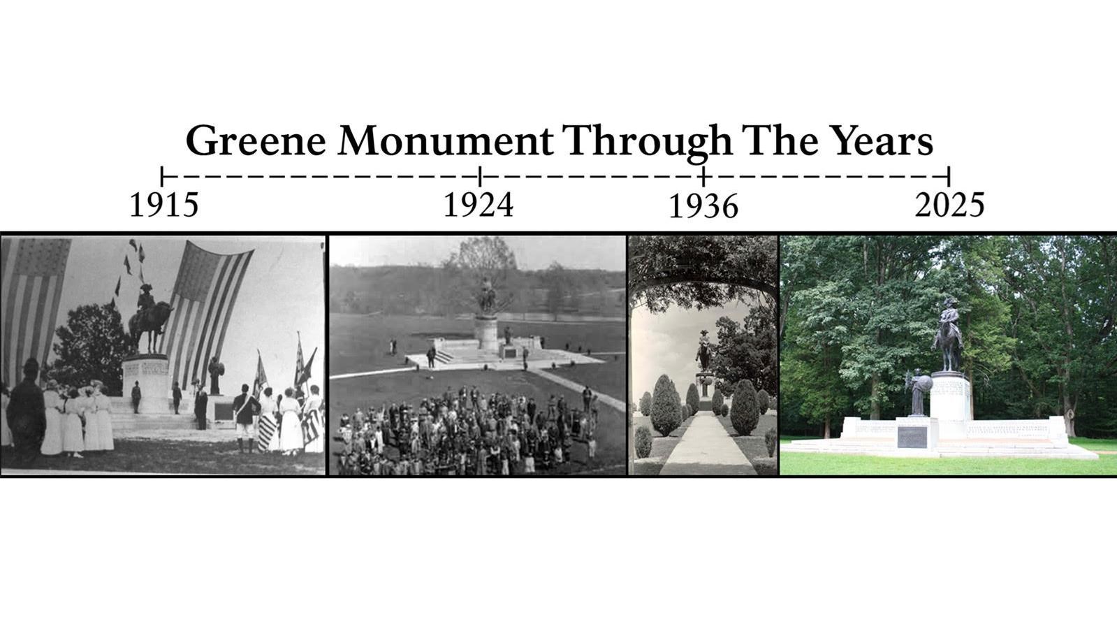 This image shows how the landscape has changed around the Greene monument.