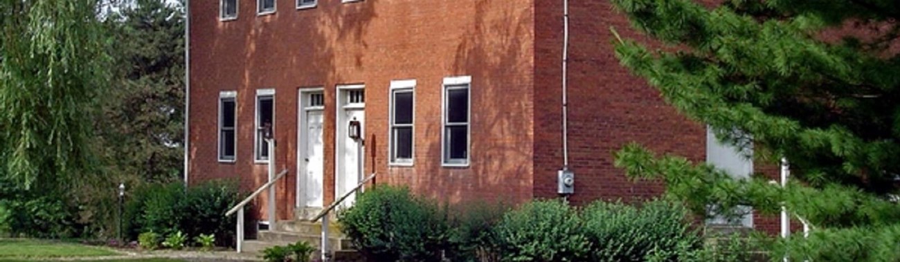 brick building with two doors