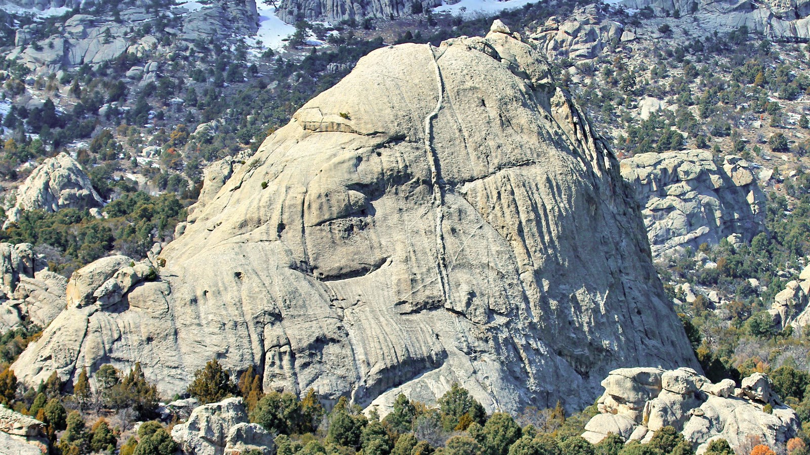 Large granite formation with a 