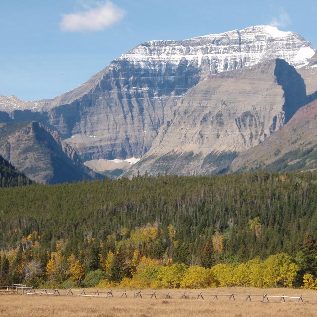 Mt. Cleveland rises above the Belly River valley in Glacier NP.