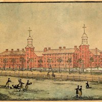 1807 drawing of Yale University in New Haven