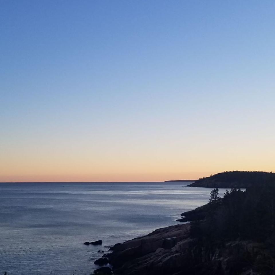 View of the ocean and coastline from the ocean path trail