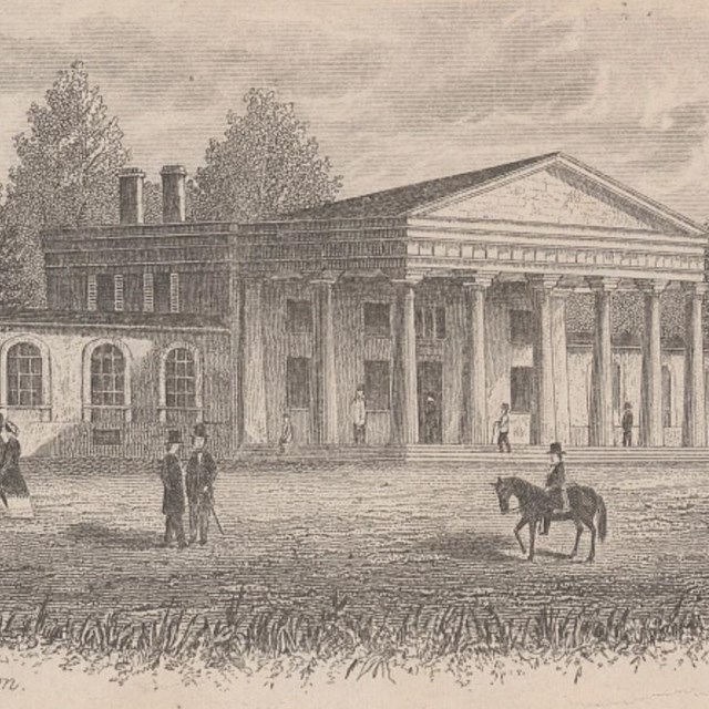 A drawing of Arlington House