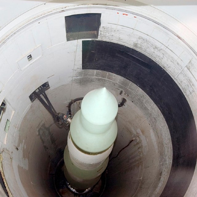 Missile in silo, NPS photo. 