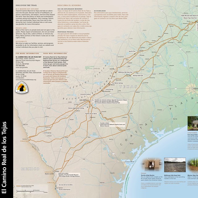 A picture of the Trail brochure publication, with text and a map.
